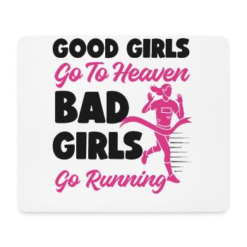 Running Runner Half Marathon Girl - Mouse Pad (horizontal) - white - Front