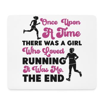 Running Runner Half Marathon Girl - Mouse Pad (horizontal) - white - Front