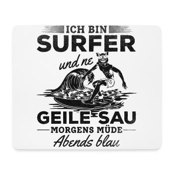Surfing Surfer Surfbrett Surfer Wellenreiten - Mousepad (Querformat) - Weiß - Vorne