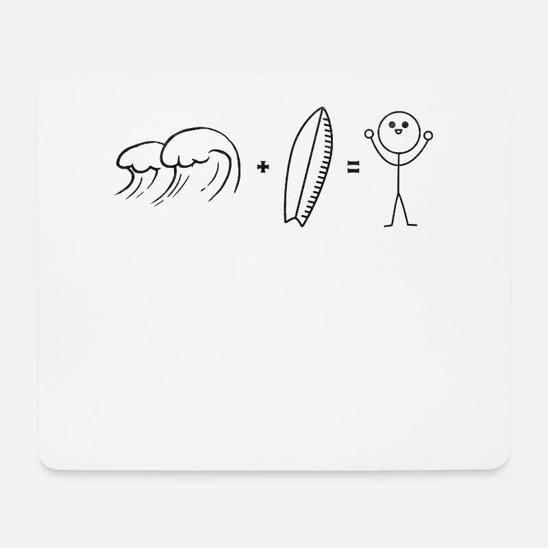 Surfen, Wellen, Surfen, Surfen, - Mousepad (Querformat) - Weiß