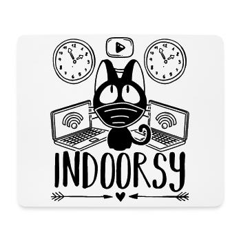 Indoorsy Funny Quarantine Humor - Mousepad (Querformat) - Weiß - Vorne