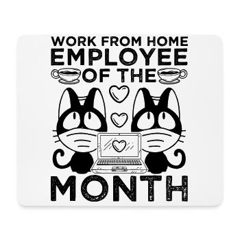 Travail à domicile Employé du mois - Tapis de souris (format paysage) - blanc - Devant