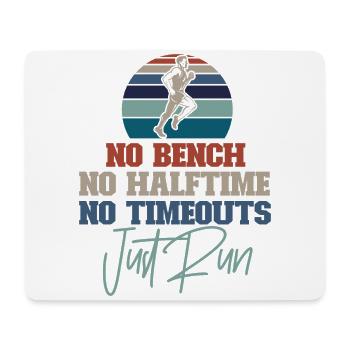 Running Runner Half Marathon No - Mouse Pad (horizontal) - white - Front