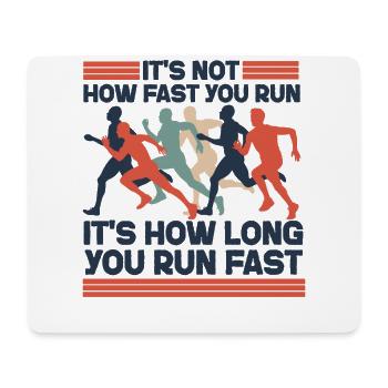 Running Runner Half Marathon It's - Mousepad (Querformat) - Weiß - Vorne