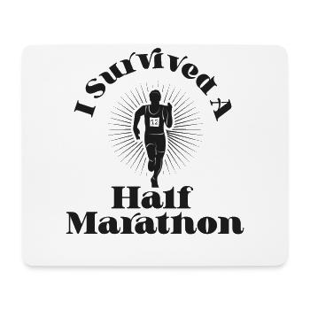 Running Runner Semi-Marathon I - Tapis de souris (format paysage) - blanc - Devant