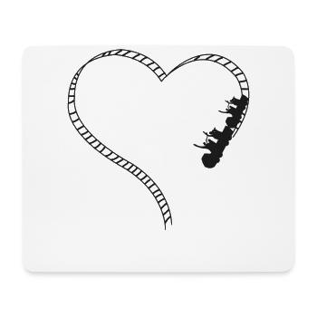 Montagnes russes Heart - Tapis de souris (format paysage) - blanc - Devant