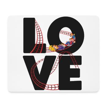 Roller Coaster Love - Mousepad (Querformat) - Weiß - Vorne