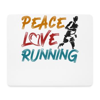 Running Runner Semi-Marathon - Tapis de souris (format paysage) - blanc - Devant