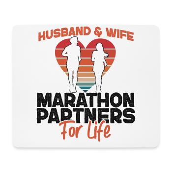 Running Runner Half Marathon - Mouse Pad (horizontal) - white - Front