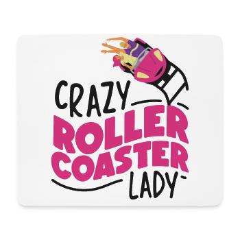 Roller Coaster Girl Crazy Roller - Mouse Pad (horizontal) - white - Front