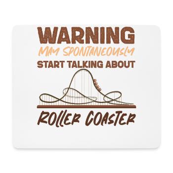 Roller Coaster Warning May - Mouse Pad (horizontal) - white - Front