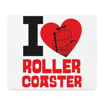 Roller Coaster Heart I Love Roller - Mouse Pad (horizontal) - white - Front