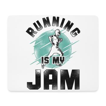 Running Runner Semi-Marathon - Tapis de souris (format paysage) - blanc - Devant