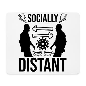 Socially Distant Funny Quarantine Humor Joke - Mousepad (Querformat) - Weiß - Vorne