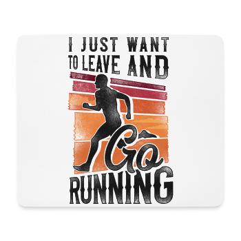 Running Runner Half Marathon - Mouse Pad (horizontal) - white - Front