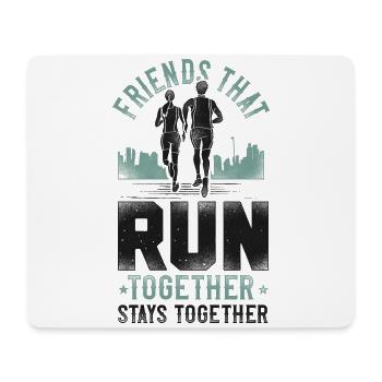 Running Runner Semi-Marathon - Tapis de souris (format paysage) - blanc - Devant