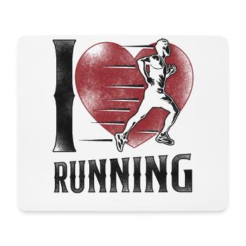 Running Runner Half Marathon Heart - Mouse Pad (horizontal) - white - Front