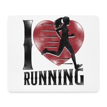Running Runner Half Marathon Heart - Mouse Pad (horizontal) - white - Front
