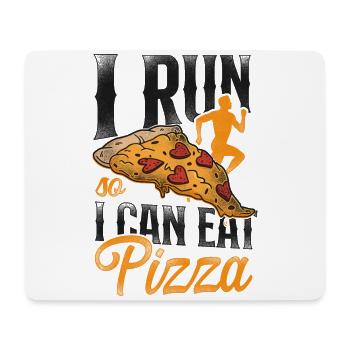 Running Runner Half Marathon Pizza - Mousepad (Querformat) - Weiß - Vorne