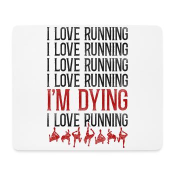 Running Runner Semi-Marathon - Tapis de souris (format paysage) - blanc - Devant
