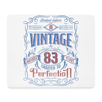Vintage Crafted To Perfection 83th Birthday - Mousepad (Querformat) - Weiß - Vorne