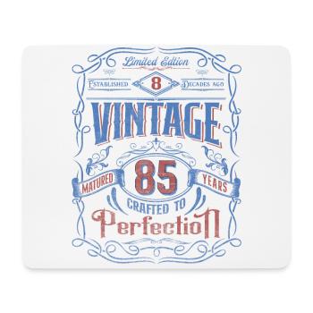 Vintage fabriqué à la perfection 85e anniversaire - Tapis de souris (format paysage) - blanc - Devant