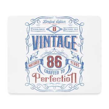 Vintage Crafted To Perfection 86th Birthday - Mouse Pad (horizontal) - white - Front