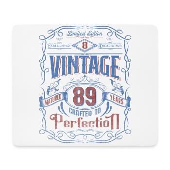 Vintage Crafted To Perfection 89th Birthday - Mousepad (Querformat) - Weiß - Vorne