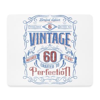 Vintage Crafted To Perfection 60th Birthday - Mouse Pad (horizontal) - white - Front