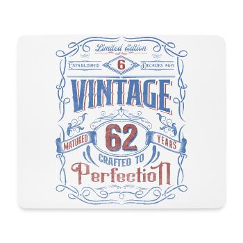 Vintage Crafted To Perfection 62th Birthday - Mousepad (Querformat) - Weiß - Vorne