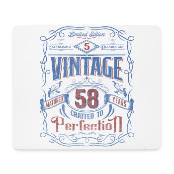 Vintage Crafted To Perfection 58th Birthday - Mousepad (Querformat) - Weiß - Vorne