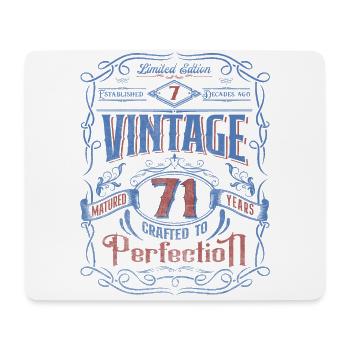 Vintage Crafted To Perfection 71th Birthday - Mouse Pad (horizontal) - white - Front