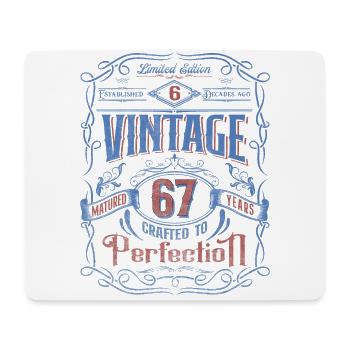 Vintage Crafted To Perfection 67th Birthday - Mousepad (Querformat) - Weiß - Vorne