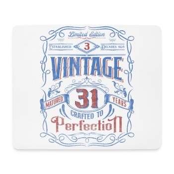 Vintage fabriqué à la perfection 31e anniversaire - Tapis de souris (format paysage) - blanc - Devant