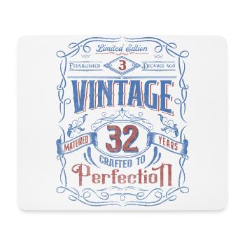 Vintage Crafted To Perfection 32th Birthday - Mousepad (Querformat) - Weiß - Vorne