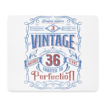 Vintage Crafted To Perfection 36th Birthday - Mouse Pad (horizontal) - white - Front