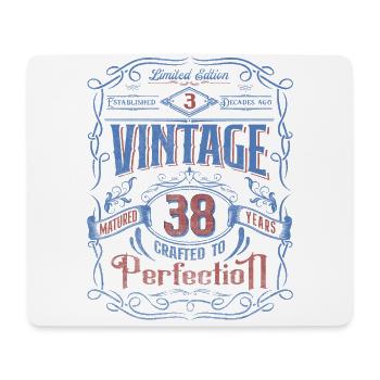 Vintage fabriqué à la perfection 38e anniversaire - Tapis de souris (format paysage) - blanc - Devant