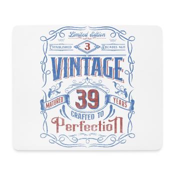 Vintage Crafted To Perfection 39th Birthday - Mouse Pad (horizontal) - white - Front