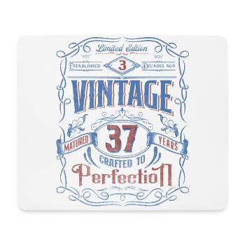 Vintage Crafted To Perfection 37th Birthday - Mousepad (Querformat) - Weiß - Vorne