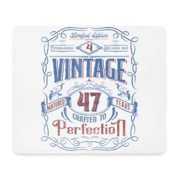 Vintage fabriqué à la perfection 47e anniversaire - Tapis de souris (format paysage) - blanc - Devant