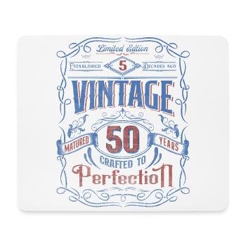 Vintage Crafted To Perfection 50th Birthday - Mousepad (Querformat) - Weiß - Vorne