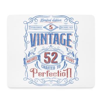 Vintage fabriqué à la perfection 52e anniversaire - Tapis de souris (format paysage) - blanc - Devant