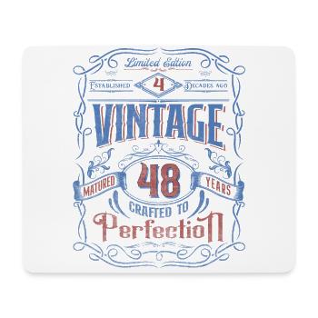 Vintage Crafted To Perfection 48th Birthday - Mouse Pad (horizontal) - white - Front