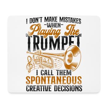Trumpet Player Vintage I Don't - Mouse Pad (horizontal) - white - Front