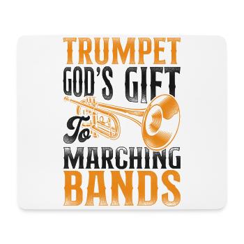 Trumpet Player Marching Band - Mousepad (Querformat) - Weiß - Vorne
