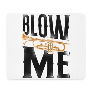 Trumpet Player Vintage Blow Me - Mousepad (Querformat) - Weiß - Vorne