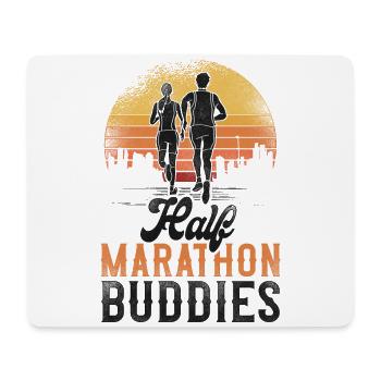 Running Runner Half Marathon - Mouse Pad (horizontal) - white - Front