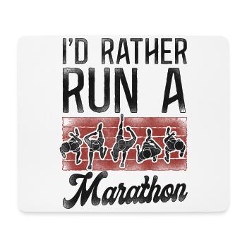 Running Runner Half Marathon - Mouse Pad (horizontal) - white - Front
