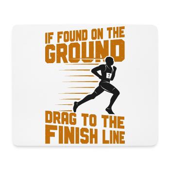 Running Runner Semi-Marathon - Tapis de souris (format paysage) - blanc - Devant