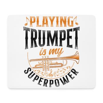 Trumpet Player Vintage Playing - Mousepad (Querformat) - Weiß - Vorne
